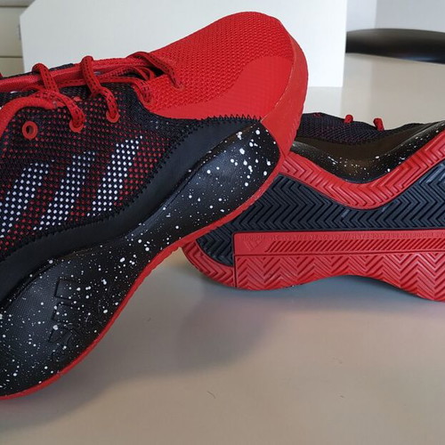 Adidas Basketball D-Rose 773 athletic shoes used, size 40, red-black