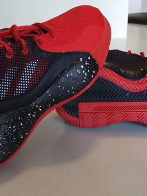 Adidas Basketball D-Rose 773 athletic shoes used, size 40, red-black