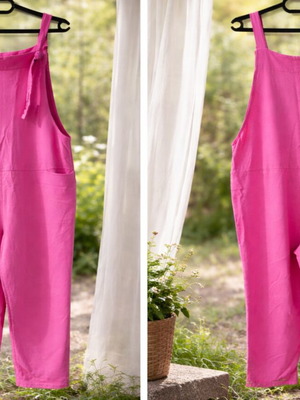 Pink one-piece jumpsuit like new