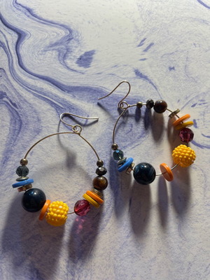 Earrings like new multicolored
