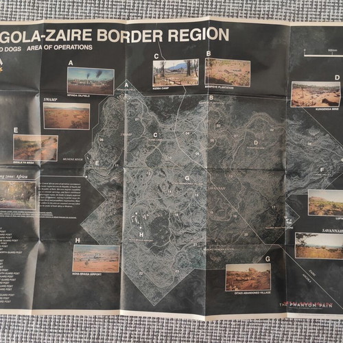 Metal Gear Solid Phantom Pain Poster Map like new