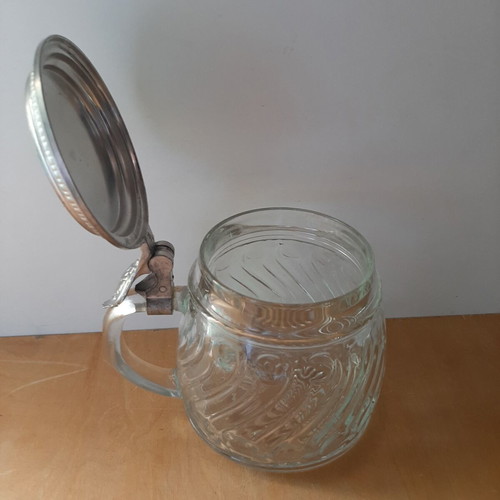 Original BMF Beer Mug like new with metal lid, vintage 50s-60s