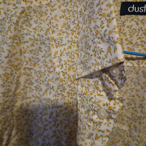 Dustin floral men's shirt short sleeve size L new