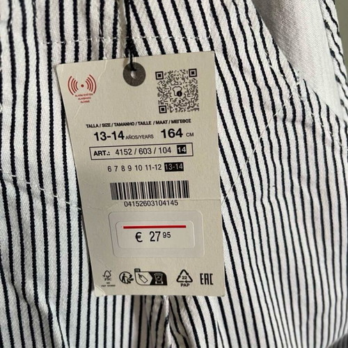 Zara kids' jumpsuit new, black and white, size 164 cm