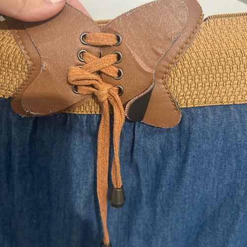 Denim long skirt S/M like new, blue