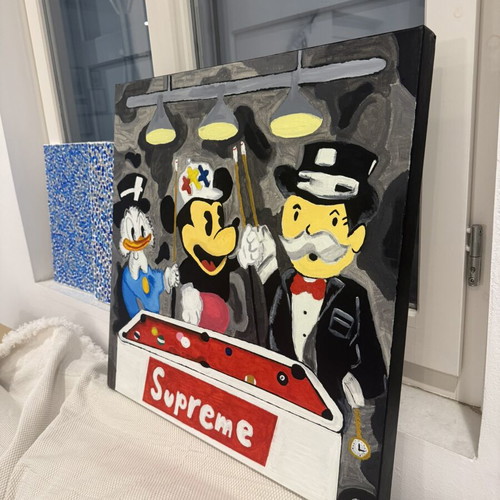 Supreme × Bape × Chrome Hearts Pool Night artwork