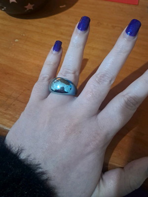 Plastic ring like new, blue