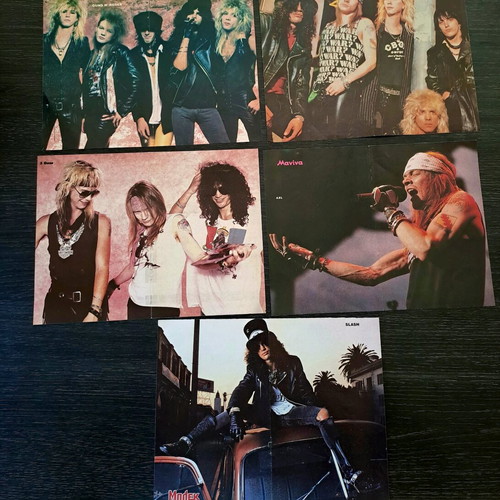 Guns N Roses pack of 12 unused posters Bleck Manina hard rock
