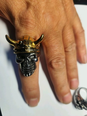 Men's ring used stainless steel with Viking skull design