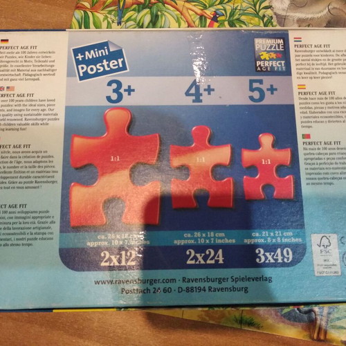 Koala and panda puzzle set used 2x24 pieces