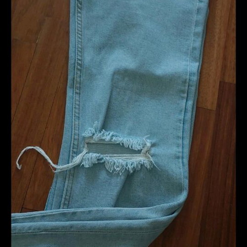 Bershka straight slim jean size 36 like new, turquoise