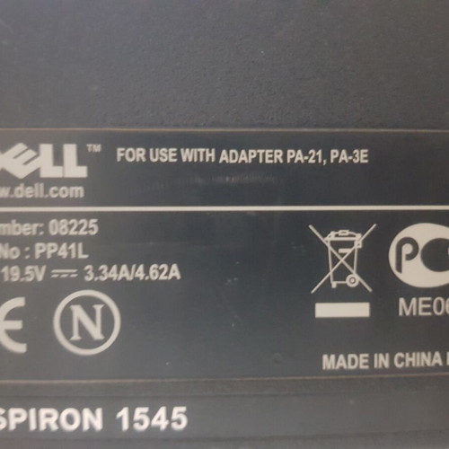 Laptop Bottom Case Dell Inspiron 1545 with Fan, Speakers, and Ports used