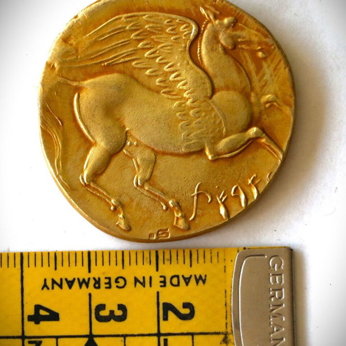 Ancient Pegasus Carthage Coin 24K Gold Plated New Museum Quality Replica
