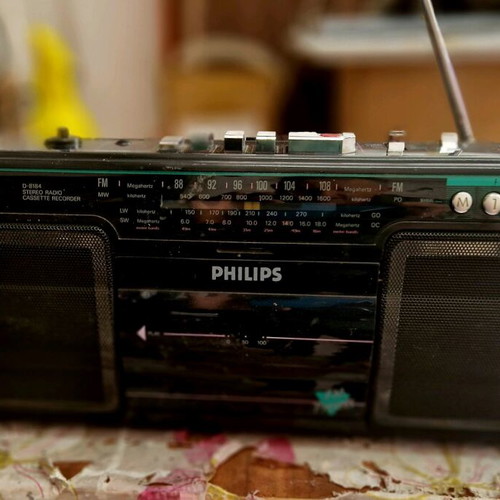 Radio cassette player used with stereo FM-AM sound and battery operation