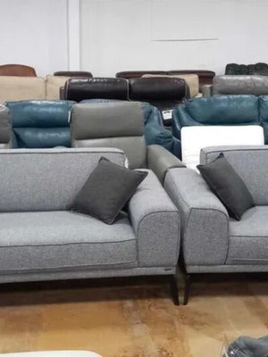 Light gray sofa set three-seater and two-seater with sleep function new