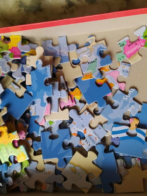 Puzzle of Greece used with few missing pieces