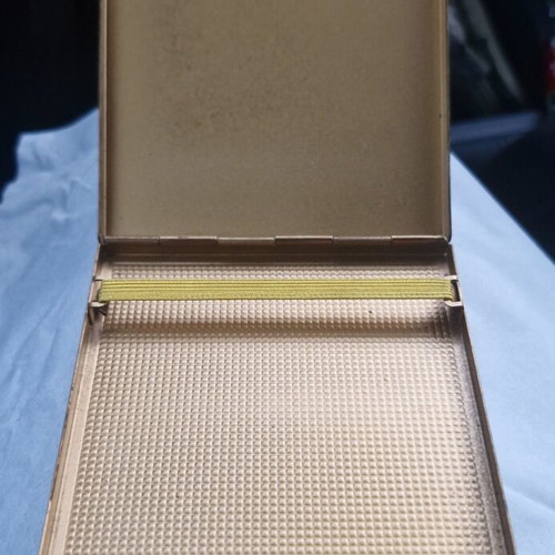 Vintage cigarette case 1950-1960 used with gold details