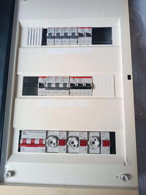 ABB Electrical Distribution Wall Panel three rows 12 elements like new