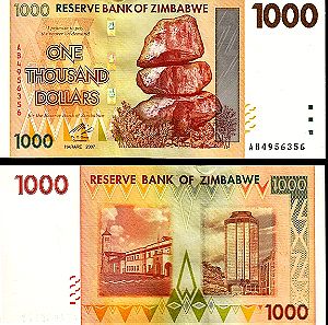 Zimbabwe - 1.000 Dollars 2007 - UNC -
