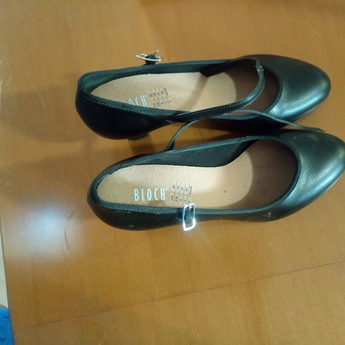 Black ballet dance shoes, size 38