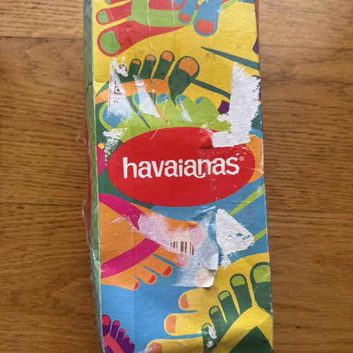 Havaianas Fit flip flops new, size 41.5, black and grey