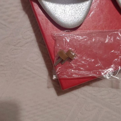 Nak high-heeled bridal sandals No 38 like new with rhinestones