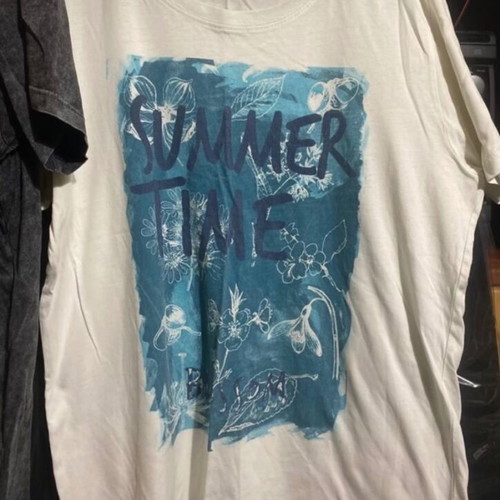 Summer T-shirts like new, pack of 2, Funky Buddha, white and blue