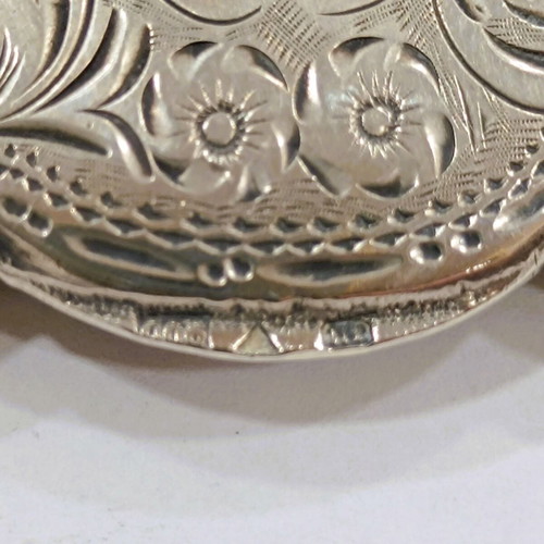 Sterling Silver 925 Powder Compact like new, Art Deco design