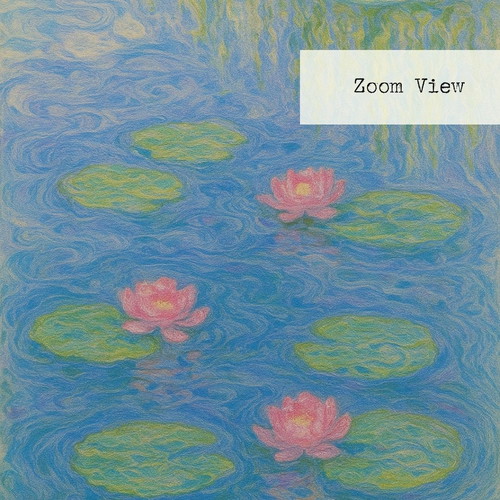 Monet Water Lilies Fine Art Print 10x15 with Wooden Frame new