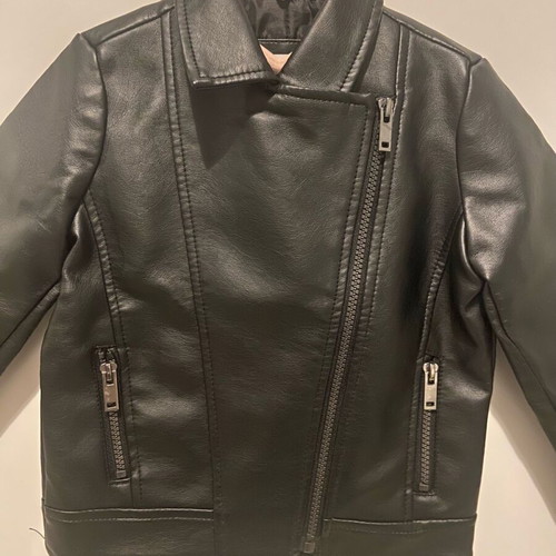 Girls' faux leather jacket Sinsay new, black, 110 cm