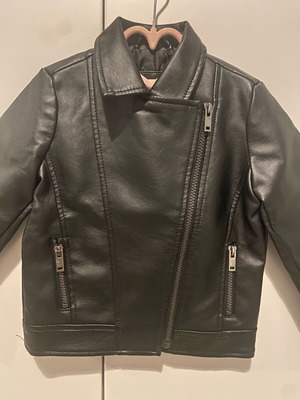 Girls' faux leather jacket Sinsay new, black, 110 cm