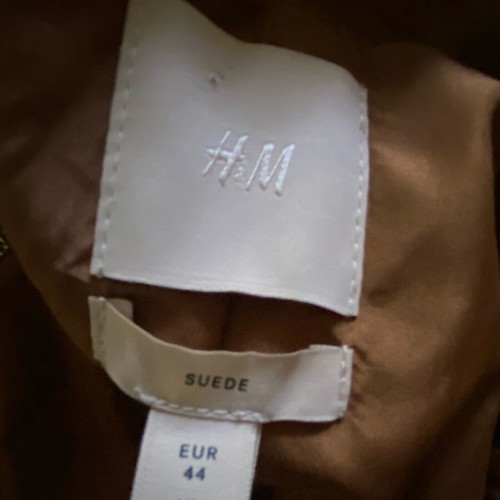 H&M suede midi skirt, camel color, A-line with pockets