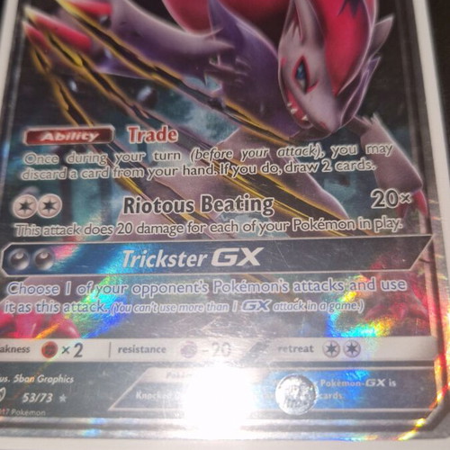 Zoroark GX Pokemon Card like new