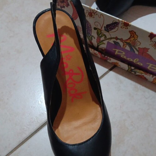 Black slingback pumps size 37
