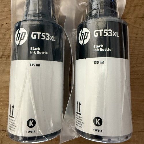 HP GT53XL Black Ink Bottle 135ml, sealed
