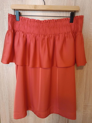 Blouse UTERQUE off the shoulder σαν καινούργιο, κοραλί