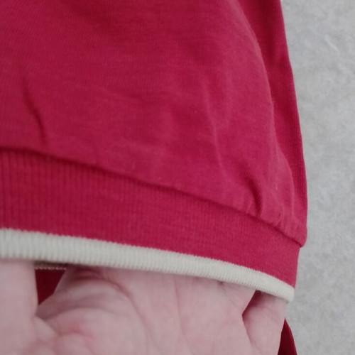 Del Piero men's t-shirt with collar and buttons size L like new, red