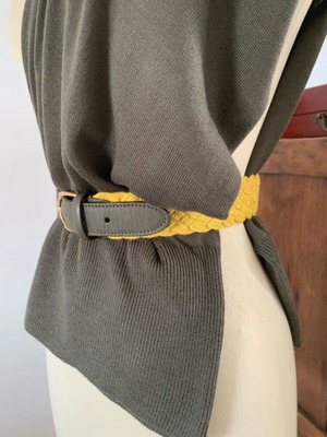 Stelios Koudounaris handmade yellow waist belt, size S/M