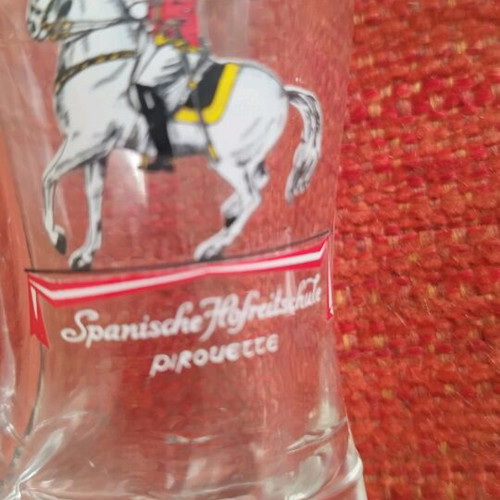 Set of 6 boot-shaped shot glasses Spanish Riding School like new