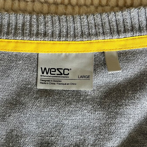 WESC cardigan grey large like new