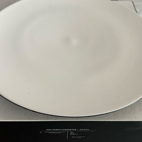 Porcelain Plates with Raised Base 28 cm by Ann Demeulemeester for Serax, new, set of 2