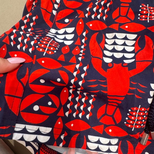 Vilebrequin swim shorts with lobster print, new, size L