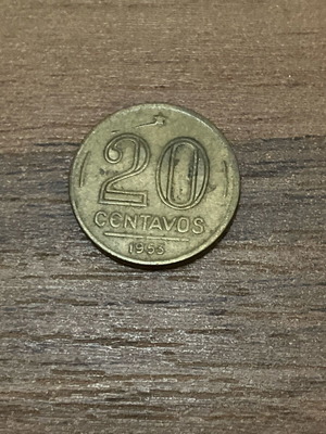 20 centavos 1953 Brazil used