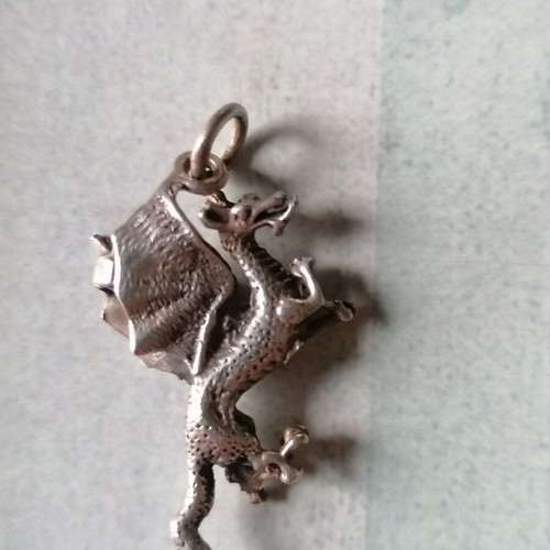 Silver 925 double-sided dragon pendant new