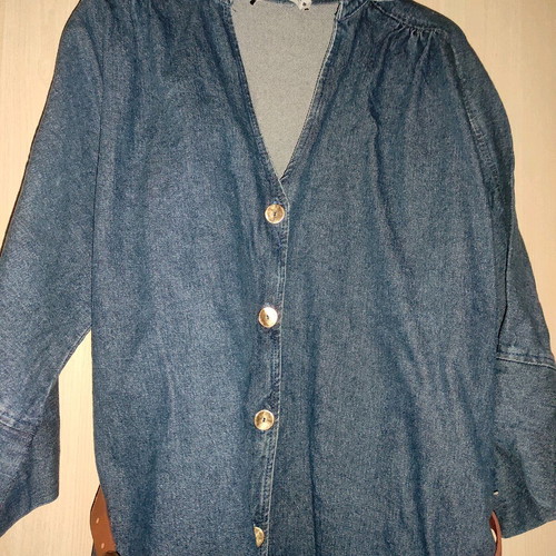 Denim dress with belt at waist like new, size M