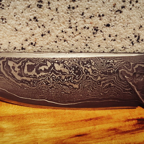 Hunting knife Damascus steel handmade with certificate and hallmark