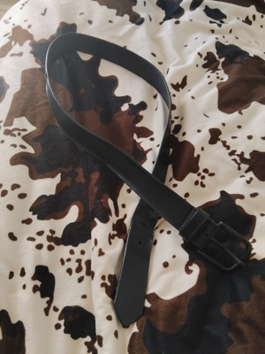 Κλαστική μαύρη ανδρική unisex ζώνη, οικολογικό δέρμα, ματ μαύρη αγκράφα
