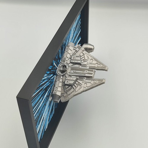 Star Wars Millennium Falcon Hueforge 3D printed embossed new