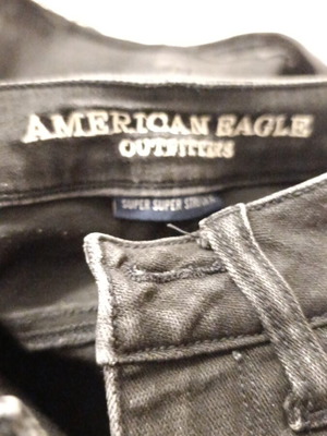 American Eagle black jeans super super stretch size 34 like new