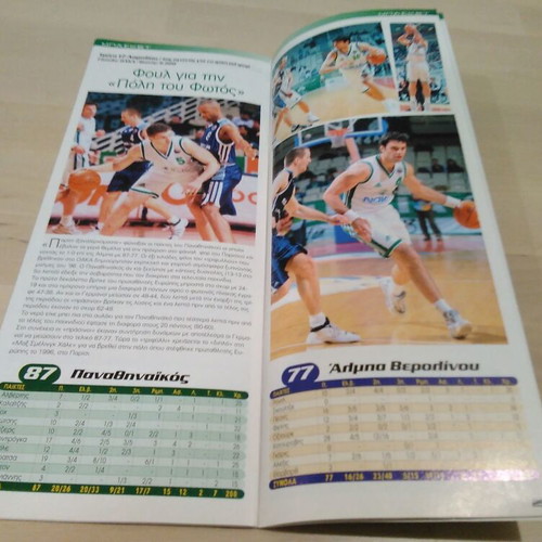 Panathinaikos Small Activity Booklet May 2001, like new, collectible